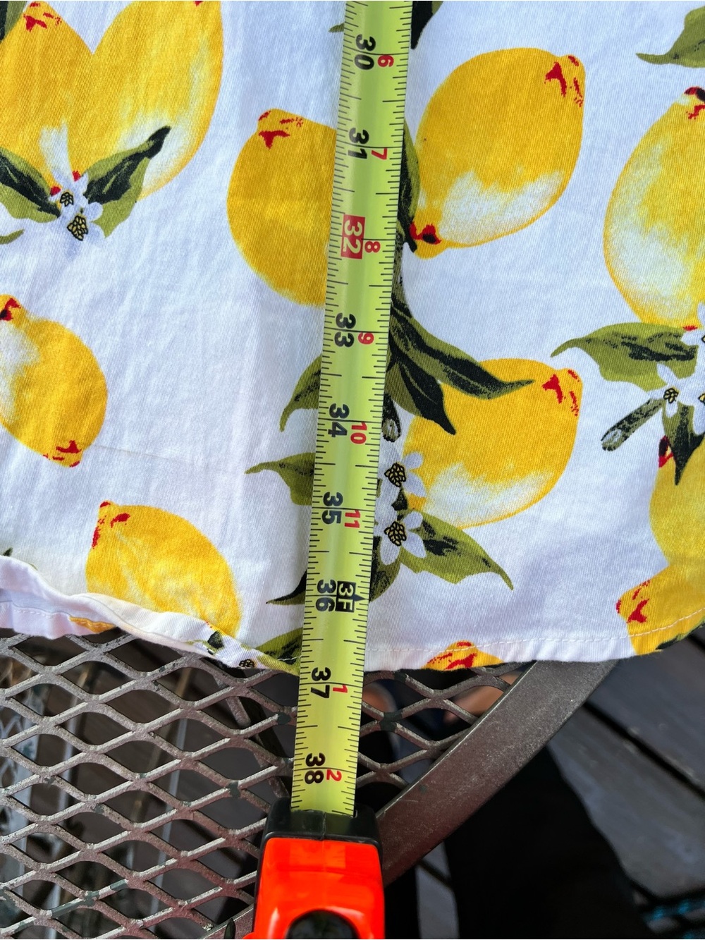 Hanpce’irs Retro Lemon/Floral Dress : Ruffle trim : Small puff Sleeve Size M - Picture 13 of 14
